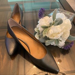 Calvin Klein gunmetal Pointed Toe Scarpin Shoes size 9.5